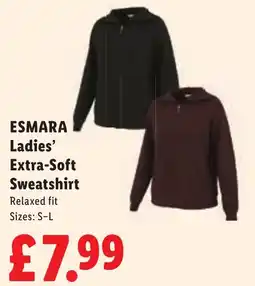 Lidl Esmara ladies' extra-soft sweatshirt offer