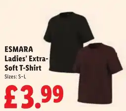 Lidl Esmara ladies' extra-soft t-shirt offer