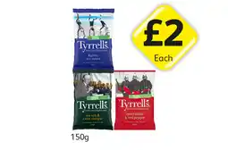 Londis Tyrrells Lightly Sea Salted, Sea Salt & Cider Vinegar, Sweet Chilli offer