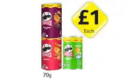 Londis Pringles Small Tubs Texas BBQ, Original, Sour Cream & Onion offer