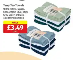 Aldi Terry Tea Towels offer