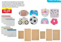 Aldi Reusable Snack Bags/Beeswax Food Wraps offer