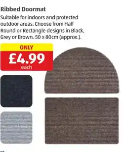 Aldi Ribbed Doormat offer