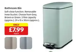 Aldi Bathroom Bin offer