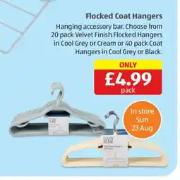 Aldi Flocked Coat Hangers offer
