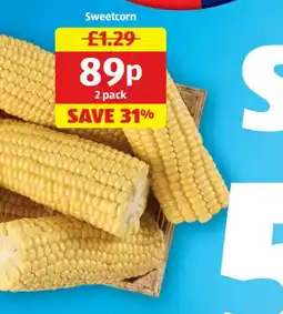 Aldi Sweetcorn offer