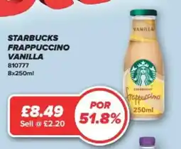 Bestway Starbucks frappuccino vanilla offer