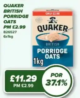 Bestway Quaker british porridge oats offer
