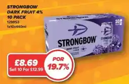 Bestway Strongbow dark fruit cider offer