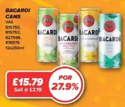Bestway Bacardi cans offer