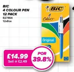 Bestway Bic 4 colour pen offer