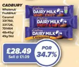 Bestway Cadbury dairy milk offer