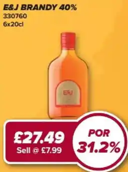 Bestway E&J Brandy offer