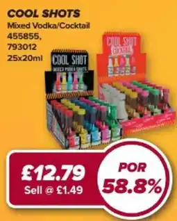 Bestway Cool Shots mixed vodka/cocktail offer