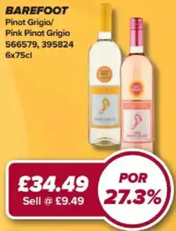 Bestway Barefoot pinot grigio / pink pinot grigio offer
