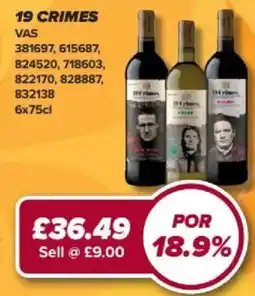 Bestway 19 Crimes wine offer