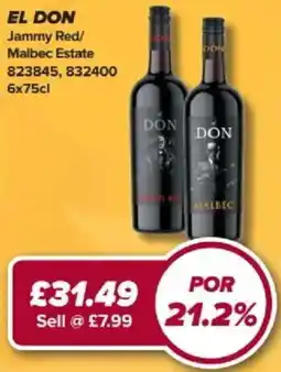 Bestway El Don Jammy Red/Malbec Estate offer