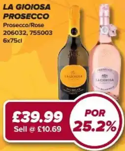 Bestway La gioiosa prosecco offer