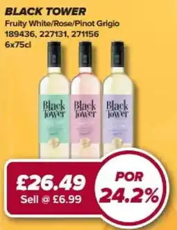 Bestway Black Tower Fruity White/Rose/Pinot Grigio offer