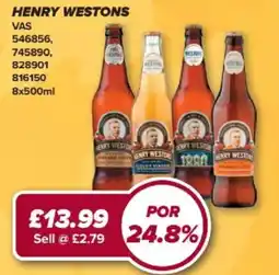 Bestway Henry Westons beer offer