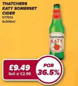Bestway Thatchers katy somerset cider offer