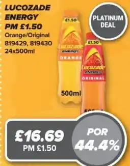 Bestway Lucozade energy offer