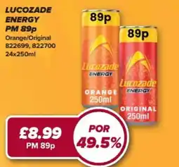 Bestway Lucozade energy offer