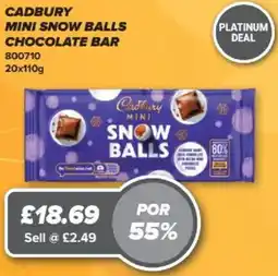 Bestway Cadbury mini snow balls chocolate bar offer