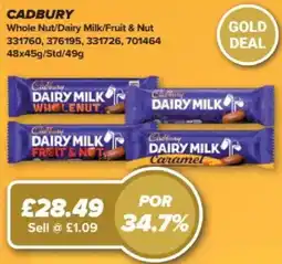 Bestway Cadbury dairy milk offer