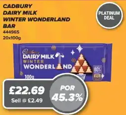 Bestway Cadbury dairy milk winter wonderland bar offer