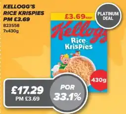 Bestway Kellogg's rice krispies offer