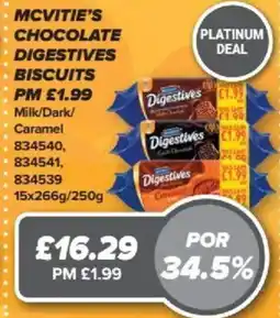 Bestway McVitie's chocolate digestives biscuits offer