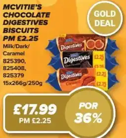Bestway McVitie's chocolate digestives biscuits offer