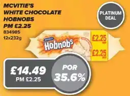 Bestway McVitie's white chocolate hobnobs offer