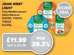 Bestway John west light tuna pasta salad offer