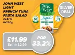 Bestway John west light french tuna pasta salad offer