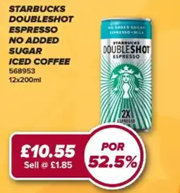 Bestway Starbucks doubleshot espresso iced coffee offer
