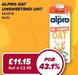 Bestway Alpro oat unsweetend uht offer