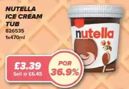 Bestway Nutella ice cream tub offer