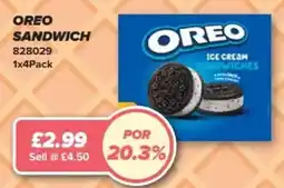 Bestway Oreo ice cream sandwiches offer