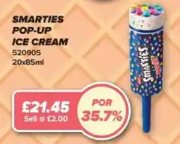 Bestway Smarties pop-up ice cream offer