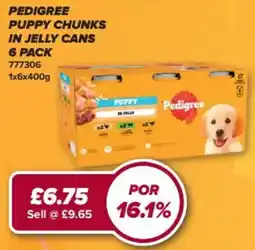 Bestway Pedigree puppy chunks in jelly offer