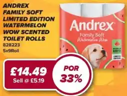 Bestway Andrex family soft watermelon wow scented toilet rolls offer