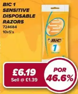 Bestway Bic 1 sensitive disposable razors offer