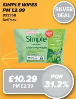Bestway Simple cleansing wipes offer