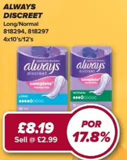 Bestway Always discreet offer