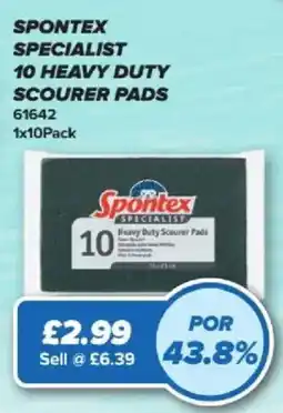 Bestway Spontex specialist 10 heavy duty scourer pads offer