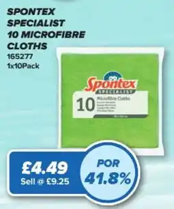 Bestway Spontex specialist microfibre cloths offer