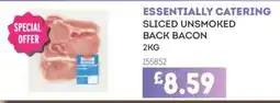 Bestway Essentially catering sliced uns smoked back bacon offer