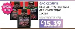 Bestway Jacklinks beef jerky/teriyaki jerky/biltong offer